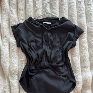 Rose & Olive Black Button Down Shirt